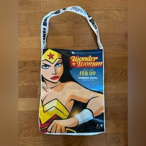 LARGE 2008 Comic-Con Warner Bros Wonder Woman Animated Movie DC Tote Swag Bag